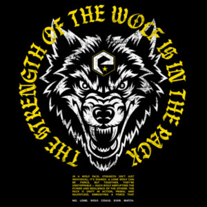 EVOLUTION - STRENGTH OF THE WOLF - WOMEN'S FITTED T-SHIRT - BLACK - FWK983 Design