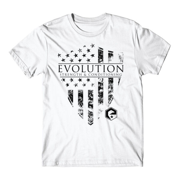 SHIELD FLAG - MEN'S T-SHIRT - WHITE - ESFDWY Thumbnail