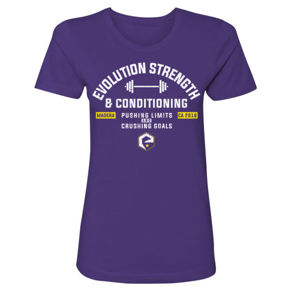 PUSHING LIMITS - WOMEN'S FITTED T-SHIRT - PURPLE - UBNTVP Thumbnail