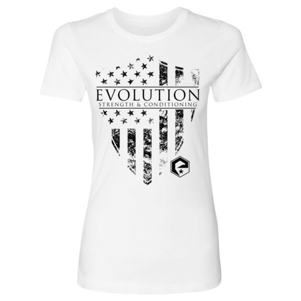 FLAG SHIELD - WOMEN'S FITTED T-SHIRT - WHITE - 8VJUX1 Thumbnail