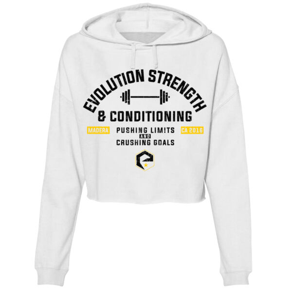 PUSHING LIMITS - WOMEN'S CROPPED HOODIE - WHITE - $MA86SE$ Thumbnail