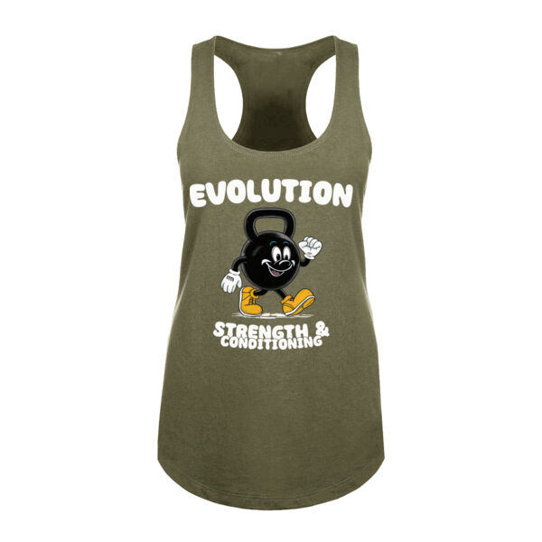 EVOLUTION - TINY TITAN - WOMEN'S FITTED TANK TOP - MILITARY GREEN - $AQXVC2$ Thumbnail