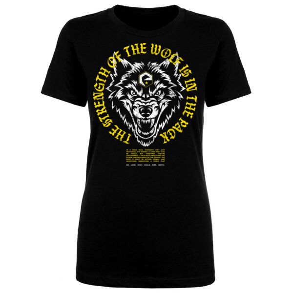 EVOLUTION - STRENGTH OF THE WOLF - WOMEN'S FITTED T-SHIRT - BLACK - FWK983 Thumbnail