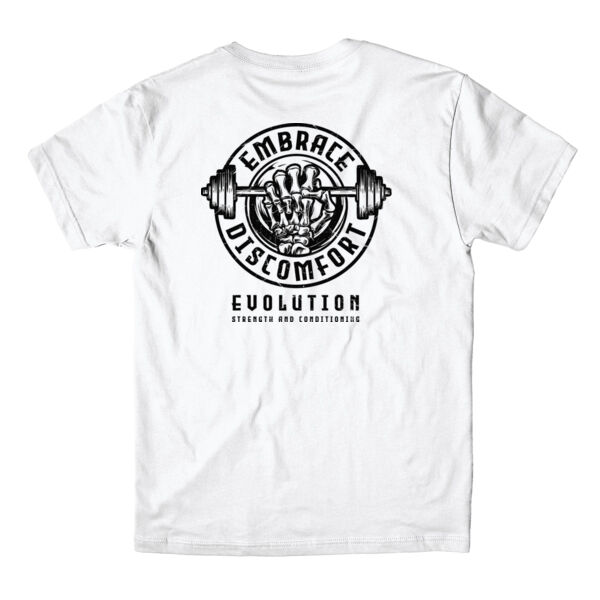 EVOLUTION - EMBRACE DISCOMFORT - MEN'S T-SHIRT - WHITE - DJPGCB Thumbnail